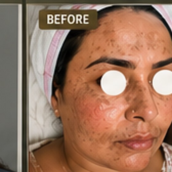 Before pigmentation and acne mark treatment at ASN Aesthetics Faisalabad